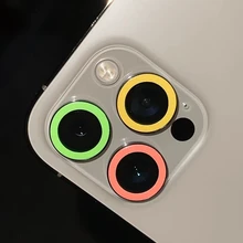 Glowing Camera Lens Protector For Iphone14 Pro Max 13 Luminous Ring Phone Glass For Iphone 11 12 Mini Fluorescent Tempered Film