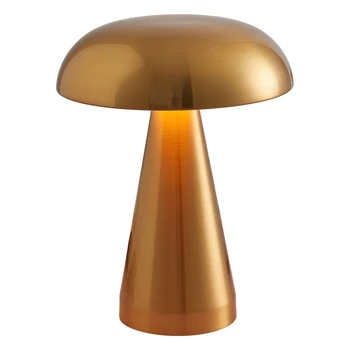 LED Metal Mushroom USB Rechargeable Night Lights Stepless Dimming Touch Switch Bedside Touch Table Lamp