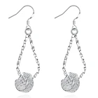 Plated Earring Earrings European Stylish Silver Plated Pierced Hoop Earring Set Chain Water Drop Earring Kit