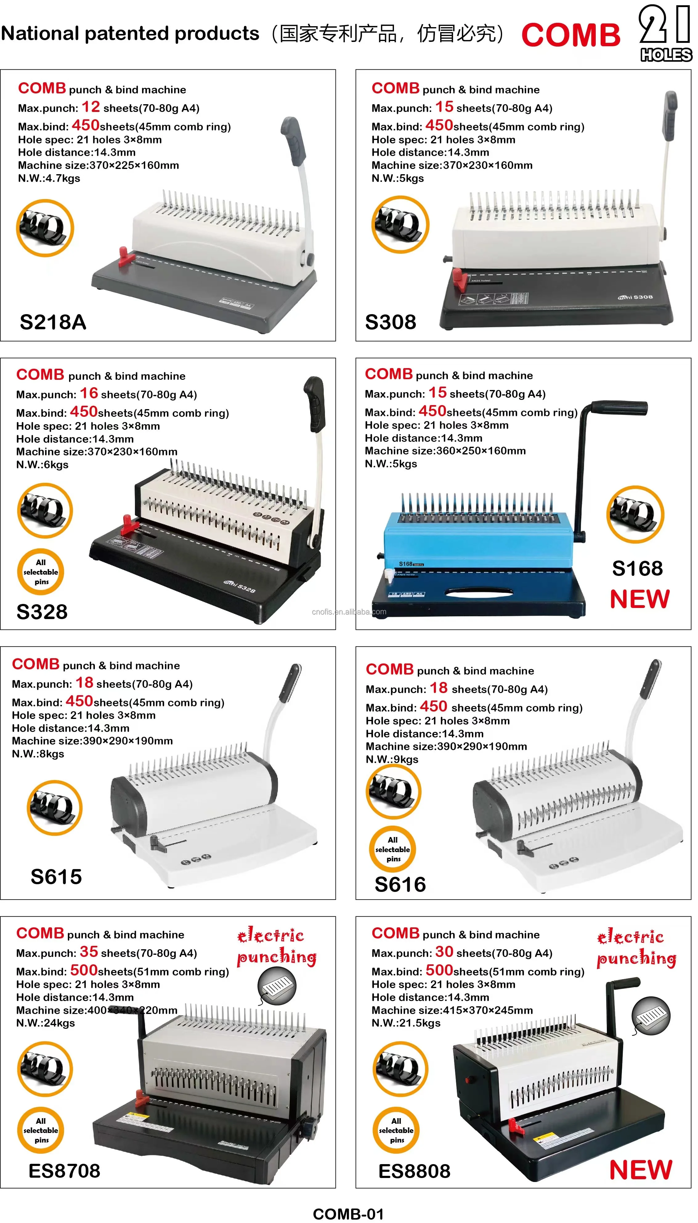 OFIS Coil Book Binder C9028A Spiral Plastic Book Binding Machine Coil Spiral Binder