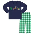 Boys Design Latest New Hunting Duck Embroidery Kid Boys Fall Clothing Sets Popular Navy Design Boys Long Sleeves Clothing