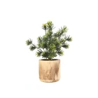 Plant Simulation Plant Pine Tree Wooden Tub Plant Indoor Potted New Green Artificial Plant