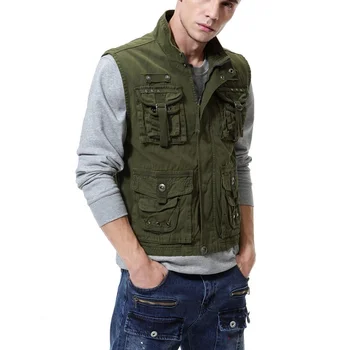 2020 Casual Mens Outdoors Jacket Green Travels Sports Cotton Vest Sleeveless