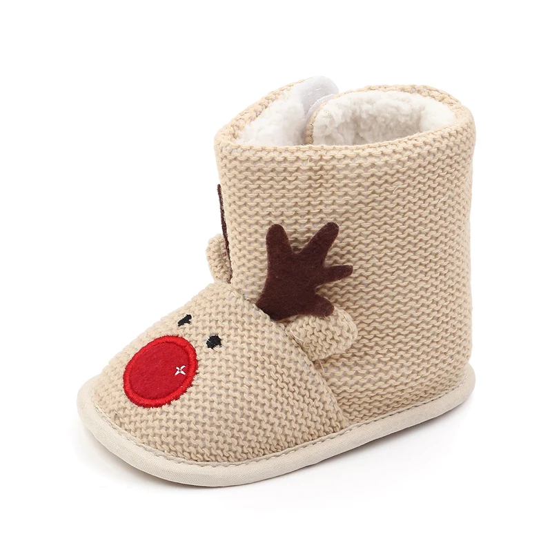 0-1 Year Old Infants Winter Cartoon Moose Baby Cute Warm Soft Sole Toddler Cotton Boots details