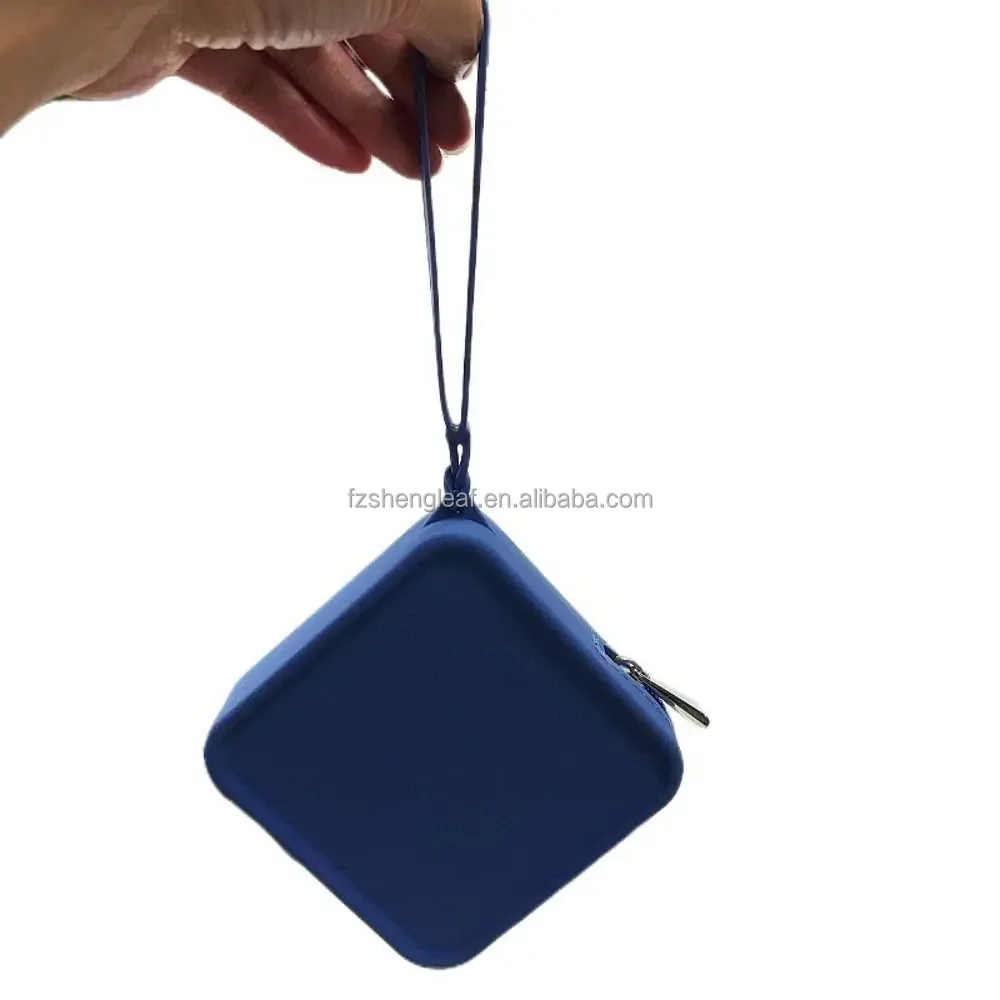 product luxury unique cute kawaii silicone square earphone women ladies girls kid travel mini small coin purse pouch cosmetic bag custom-3
