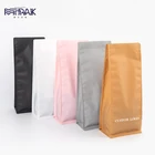 Logo Bag Custom Logo Rough Matt Flat Bottom Pouch Recyclable Coffee Bag Packaging With Valve