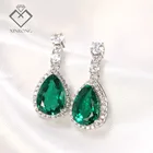 Earring Factory Sale Zambia Emerald Color Emerald Ohrringe Lab Grown Created Emerald Earring For Girl Gifts