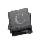 Stone Marble Slate Coaster Stone Small Amount Wholesale Amazon Ebay Hot Sale UK Europe USA Japan Black Slate Stone Marble Coaster Sets
