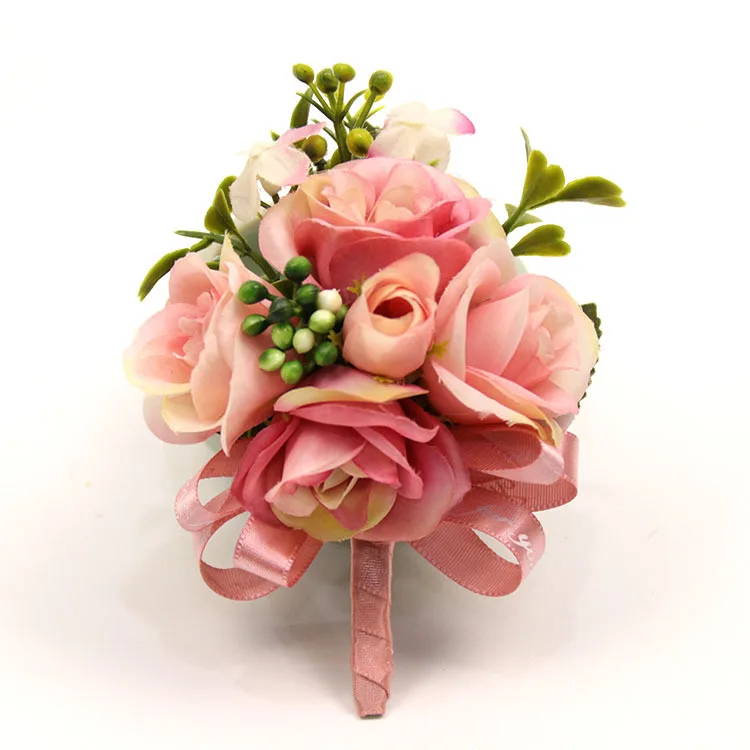2024 Wholesale Artificial Rose Bride Holding Flower Bunch For Wedding
