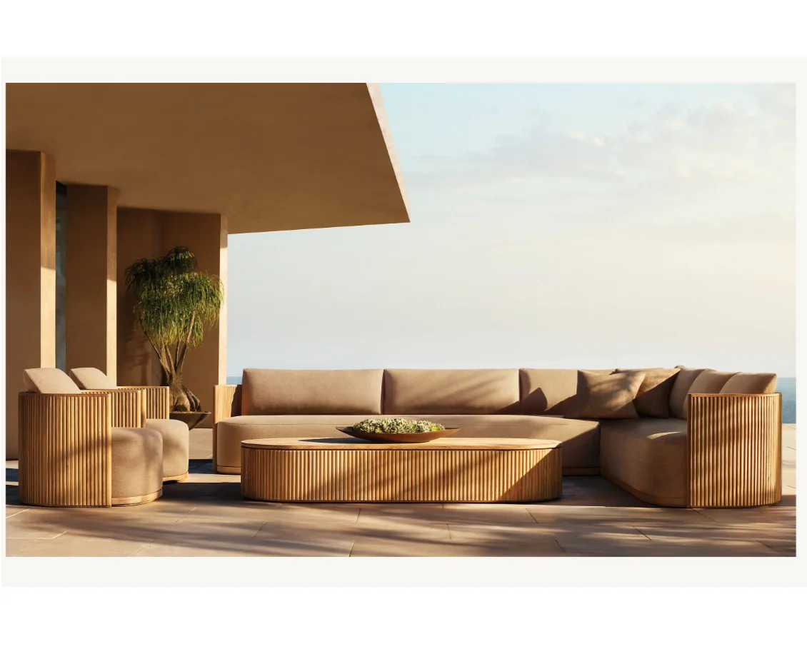 Customized service sofa sectional garden sofas Teak outdoor garden furniture patio sofa set outdoors furniture coffee table