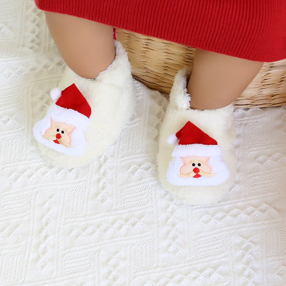 Cute Infant Socks Slippers Toddler Newborn Christmas Baby Shoes