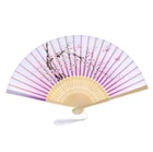 Fan Hand Chinese Japanese Folding Fan Original Wooden Hand Flower Bamboo Fan For Home Decor