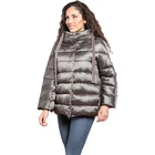 Women Artifical High Quality Women Padded Jacket Zipper Outdoor Winter Artifical Down Jacket With Detachable Hood