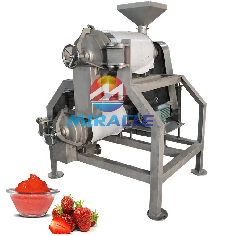 Professional Double Channel Fruit Pulping Machine Dragon Fruit