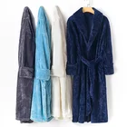 Bathrobe Designer Bathrobe Factory Striped Flannel Fleece Men Bathrobe Wholesale Custom Blank Bath Robe