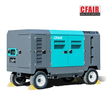 CFAIR Portable Screw Industrial Air Compressor 21 M3/Min Two-Stage Compression Diesel Power Engine Water Well Drill Machines