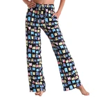 Sleepwear Stretch Plaid Sleepwear Drawstring Women Lounge Pants Comfy Pajama Bottom With Pockets