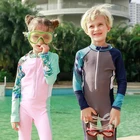 Beachwear Kids Beachwear Julysand Kids Boys Beachwear Children 1 Peice Long Sleeve Swimsuits With Zipper Rash Guard