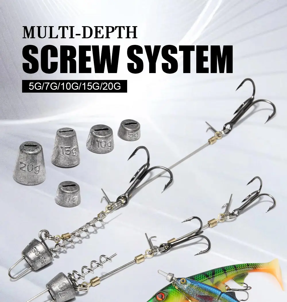 Spinpoler Stinger Rig Fishing Hook With Lead Sinker Weight 5g 7g 10g