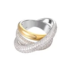 Ring High Quality 925 Sterling Silver Zircon Irregular Valentine Women Men Couples Lovers Ring