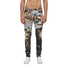 Jeans Manufacturer DiZNEW Custom Mens Digital Printed White 98%Cotton2%spandex Fade Jeans