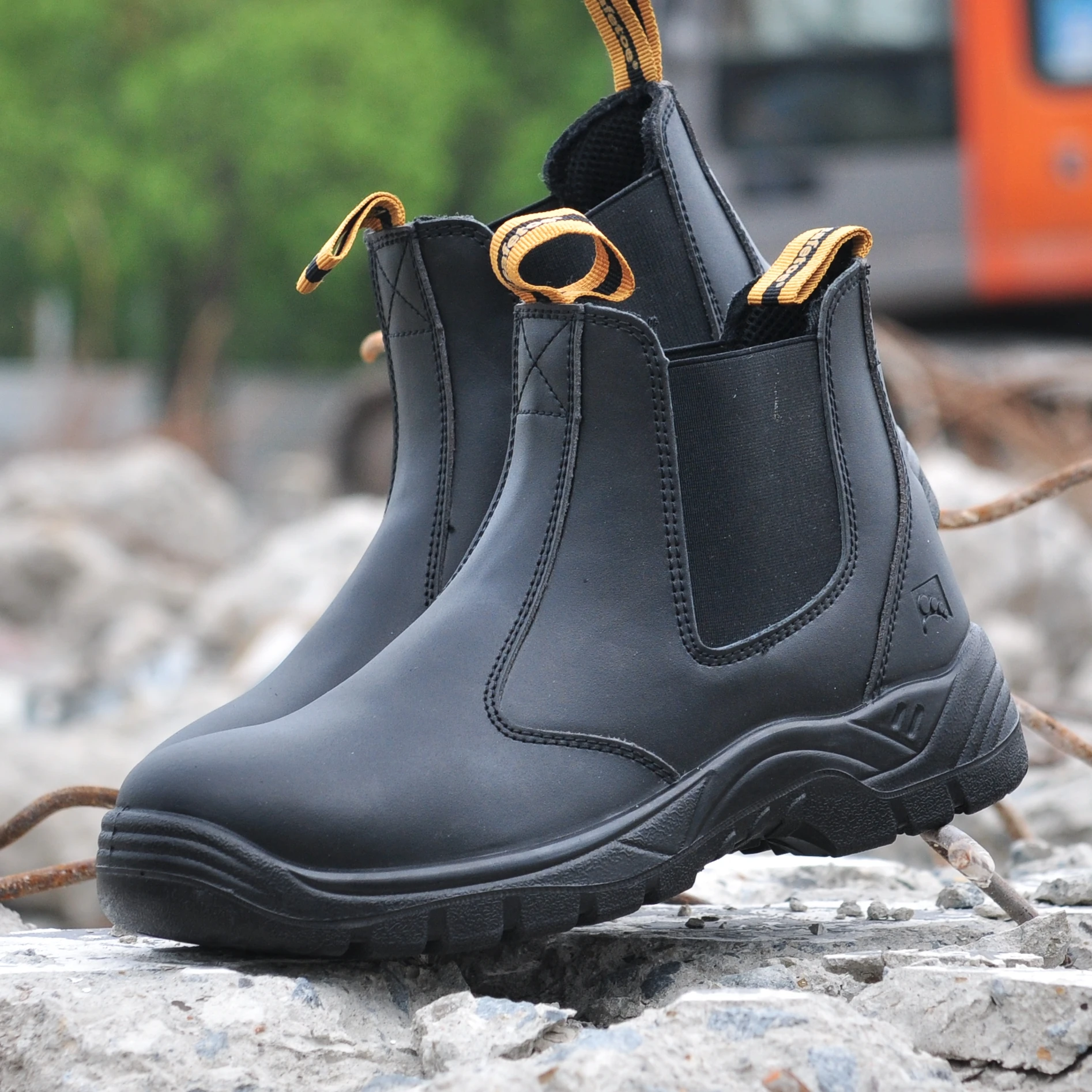 New Safetoe Safety Shoes Mens Leather Work Boots Steel Toe Water Foot Protection 