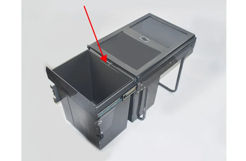 Pull Out Trash Can Kitchen Cabinet Built In Sliding Waste Bin For