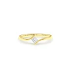 Jewelry 14k Diamond Gemnel Custom Dainty Jewelry 14k Gold Baguette Diamond Promise Engagement Rings