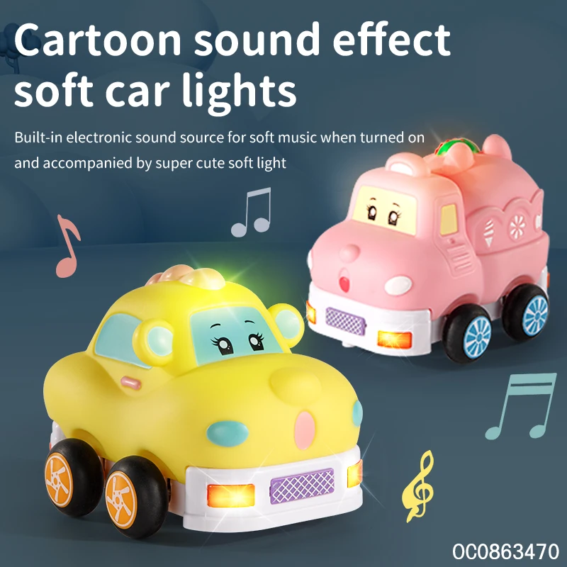 Baby kids rc car cartoon car hobby remote control with light music
