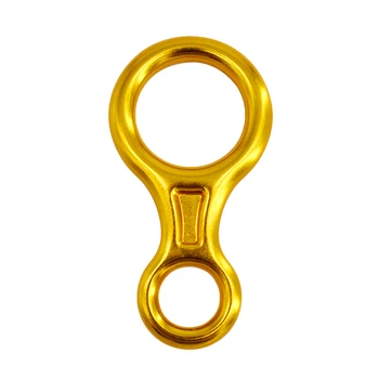 CNC Machined Aluminum Alloy Figure 8 Climbing Descender Ring Outdoor Mountaineering Equipment