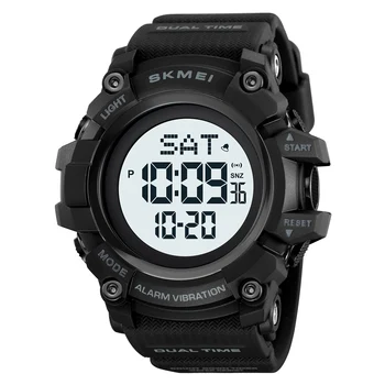 SKMEI 1358 Men's Fashion Digital Watch EL Light 30m Waterproof 12/24 Hour Compass Calories Display Multi-functional Charm 26mm