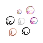Surgical Steel Jewelry 316L Surgical Stainless Steel Perforated Alien Head Nose Ring Jewelry Neutral
