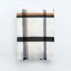 Scarf Stock Fashion Ladies Black Line White Plaid Shawl Warm Blanket Winter Acrylic Scarf In Stock