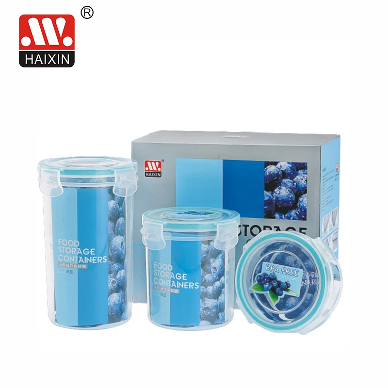 Customized Good Quality Cylinder Freezer Safe Reusable Airtight Microwavable Lunch Container Storage Large Food Container