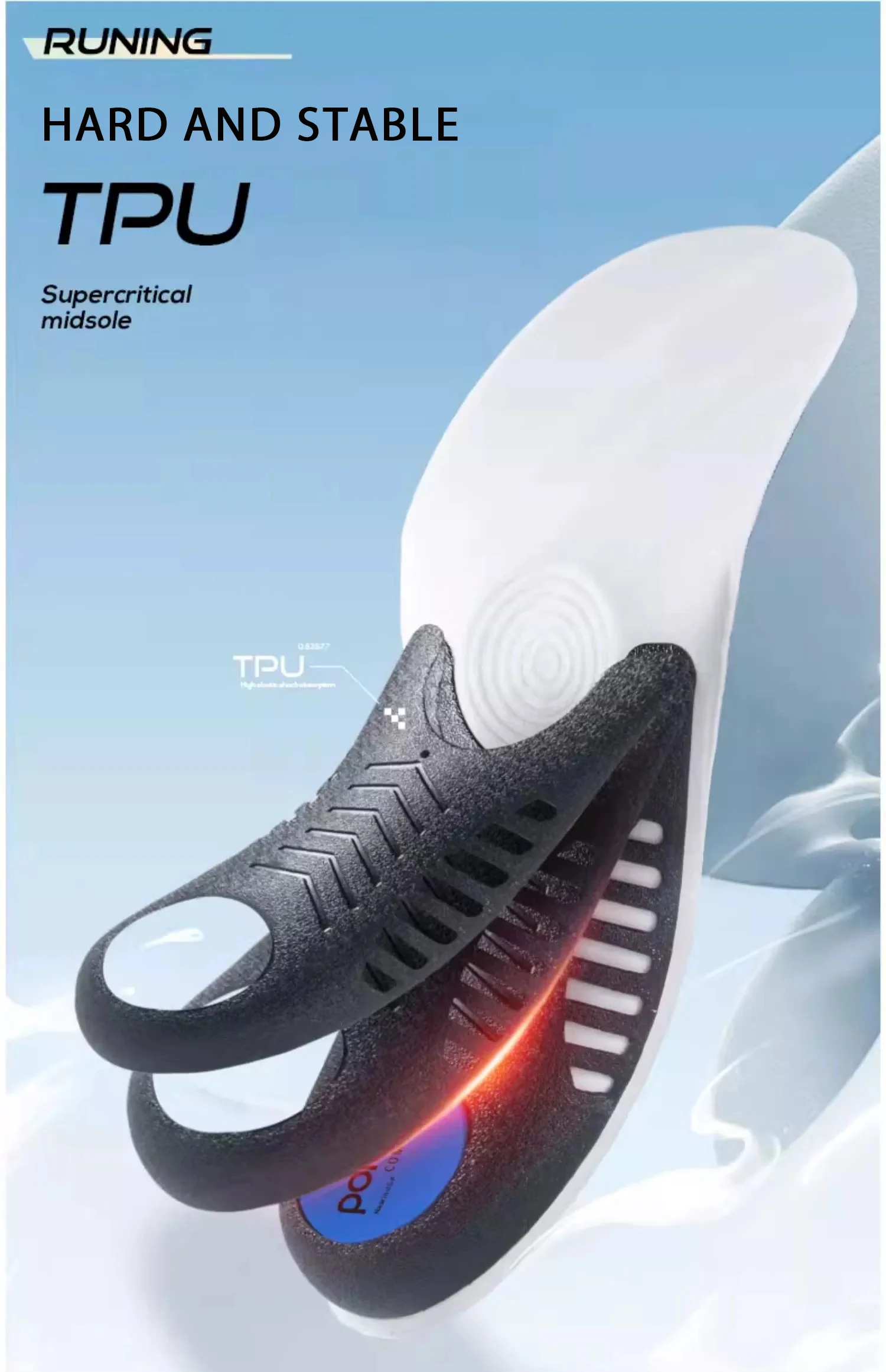 Supercritical TPU Poron Basketball Insoles Wholesale Supercritical TPU Poron Basketball Insoles Wholesale