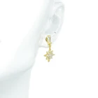 Gold Earrings Sumptuous Jewelry Solid Gold 14k Diamond Women Glitter Earrings