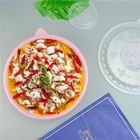 Box Food Customized 3000ml Large Capacity Round Disposable Plastic Lunch Box For Fast Food