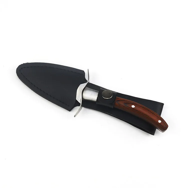 Hot Selling Oyster Knife Colored Wooden Handle Opening Knife Oem Shell
