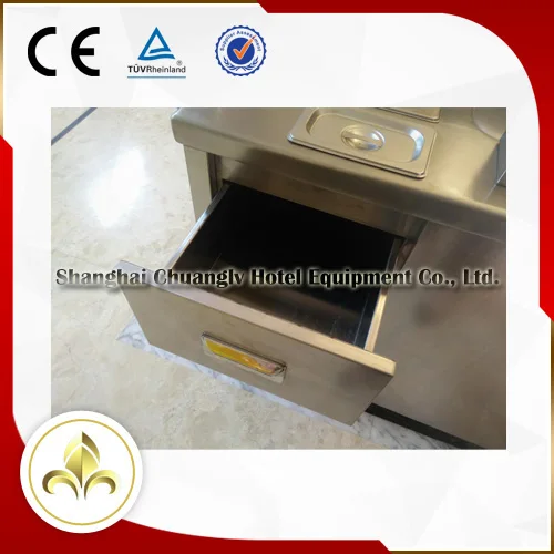 Commercial Teppanyaki Grill Table with Stainless Steel 304 & 201 Alloy Steel ISO 9001-2008 Certified and 8 Seats Capacity