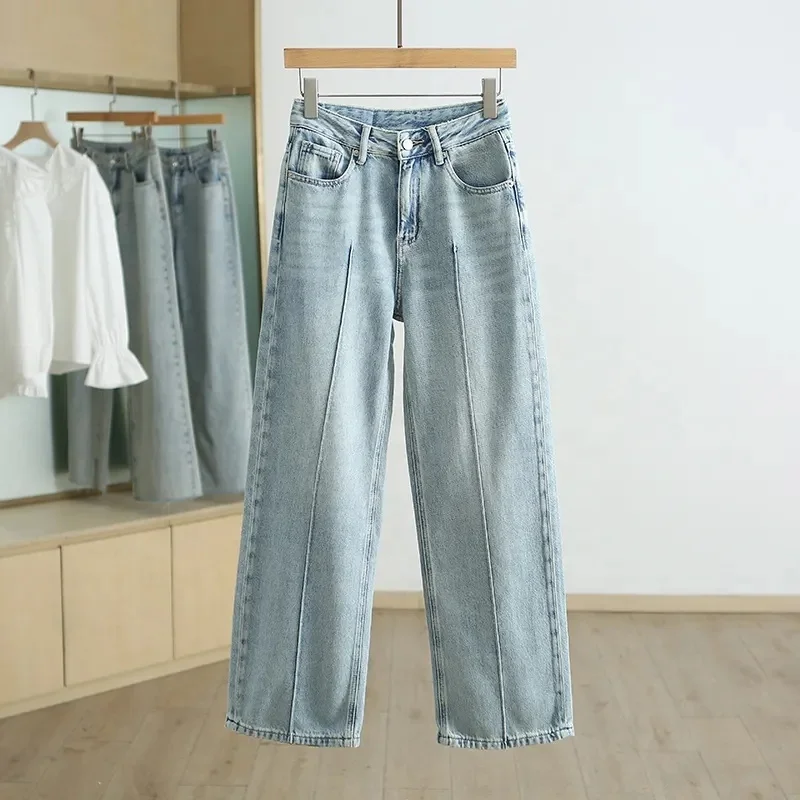 Women's Wide Leg Jeans High Waist Baggy Jeans for Women Loose Boyfriends Jeans Denim Pants