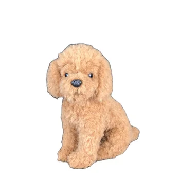 Cute Simulation Puppy Kids Dolls Curly Plush Teddy Dog Stuffed Pet Soft Anime Plush Toys for Kid Decor Collection Lying Teddy