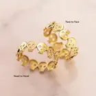Eternity Band Ring Solid Gold Baby Skull Eternity Band Ring