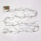 Wedding Wholesal Tree Hanging Strands Decor Acrylic Clear Gold Silver Led Light Up Beads Garland For Wedding Decoration