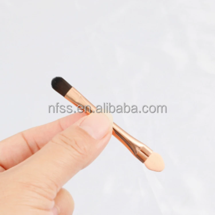 High Quality Mini Double Sided Head Part Concealer Eyebrow Cosmetic Brush Makeup Small Dual Ended Eye Detailer Eyeshadow Sponge