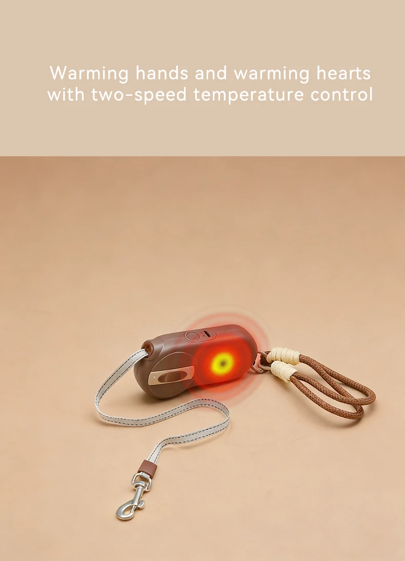 Wholesale New 2 in 1 Multifunctional Outdoor Portable Pet Leash USB Rechargeable Hand Warming Pet Supplies factory