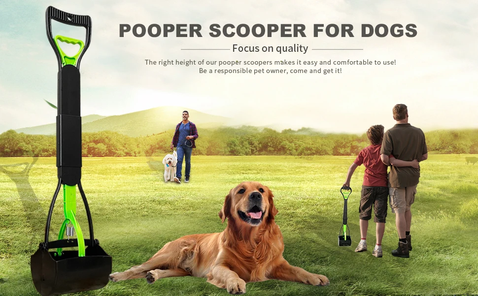 Pet Pooper Scooper for Dogs Large Poop Scooper for Large Medium Small Dog Pooper Scooper Outdoor Litter Pick Up Shovel