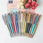 Crystal Pen Golden Pen Floating Golden Flakes Metal Crystal Ballpoint Pen Metal Ball Pen