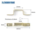 TS-K078 810 Golden High Arch Small Double Holes Saw Tooth Hanger Picture Frame Backboard Sample Available