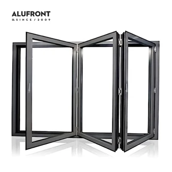 ALUFRONT AS2047 Modern Exterior Thermal Insulation & Energy-Saving Aluminum Alloy Folding Door with Double Glazing for Balcony