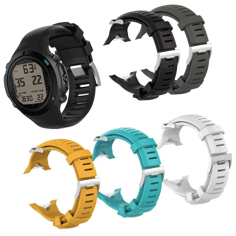 Qiman Watch Band For Suunto D6 Dive Sport Diving Wrist Strap For Suunto D6i  Novo/zulu Rubber Watchbands - Buy For Suunto D6 Dive Watch Strap,For Suunto  D6i Novo Watch Strap,For Suunto D6i